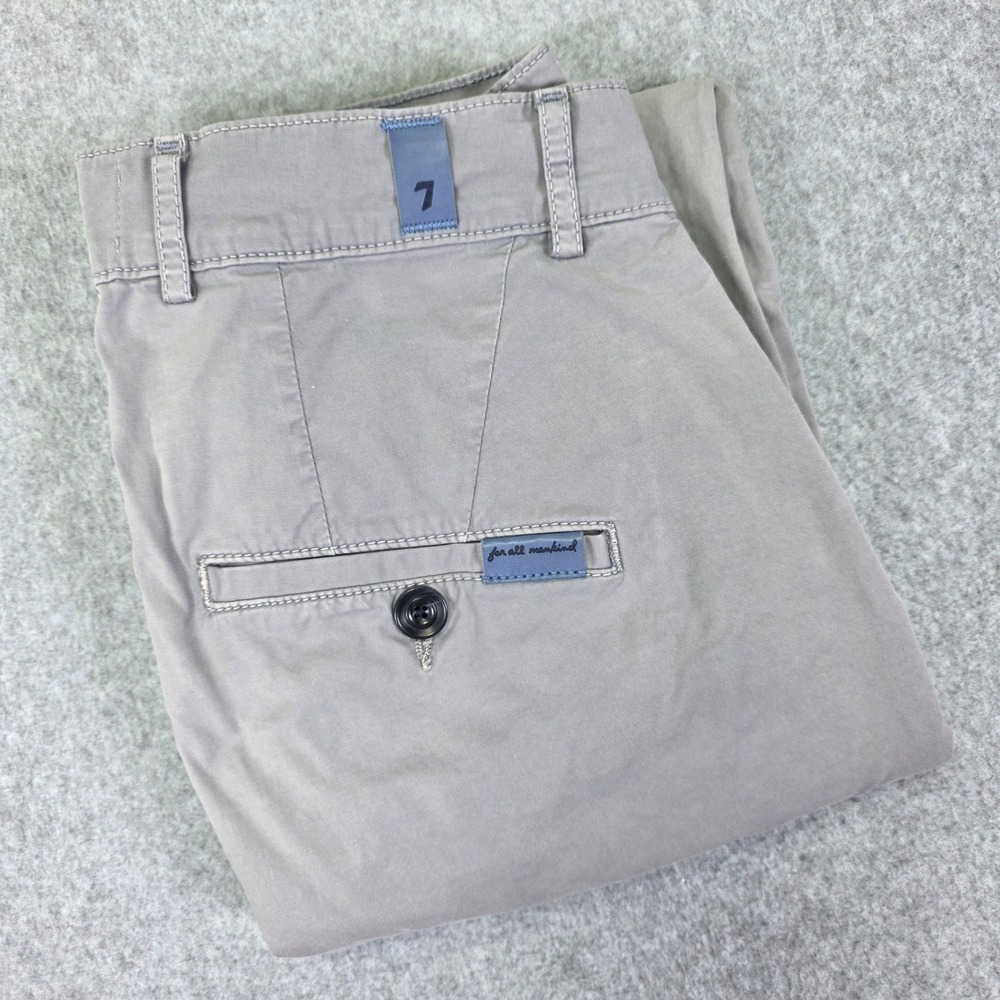 7 For All Mankind Men's 30x28 Adrien Chino Airweft Grey Italian Fabric Pants